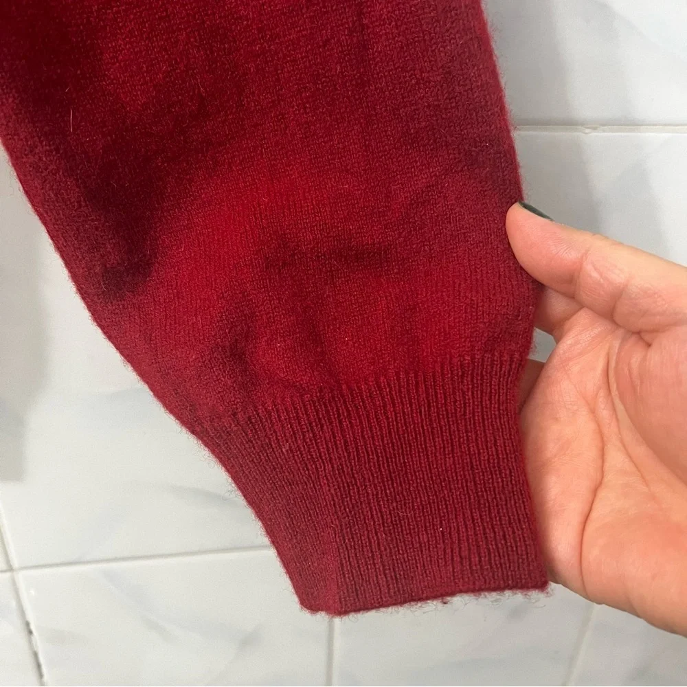 Club Room 100% Cashmere Long Sleeve Sweater Men’s XL Red Preppy Christmas